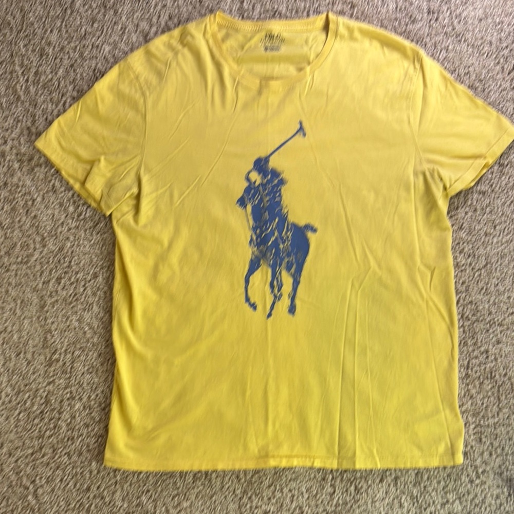 NWOT Ralph Lauren Yellow T-Shirt with Blue Logo
